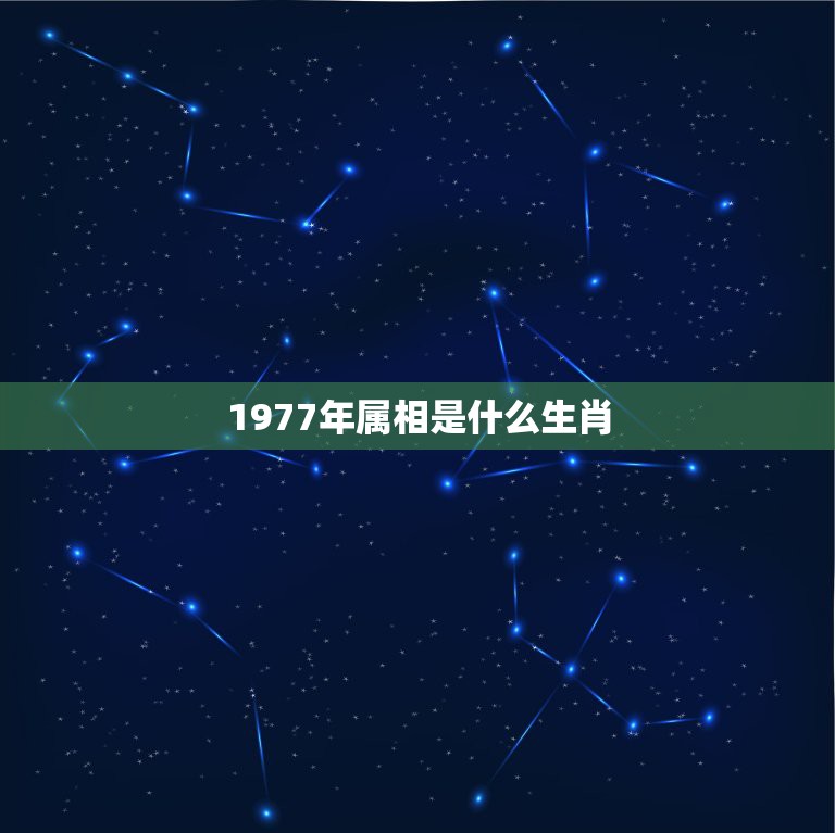 1977年属相是什么生肖