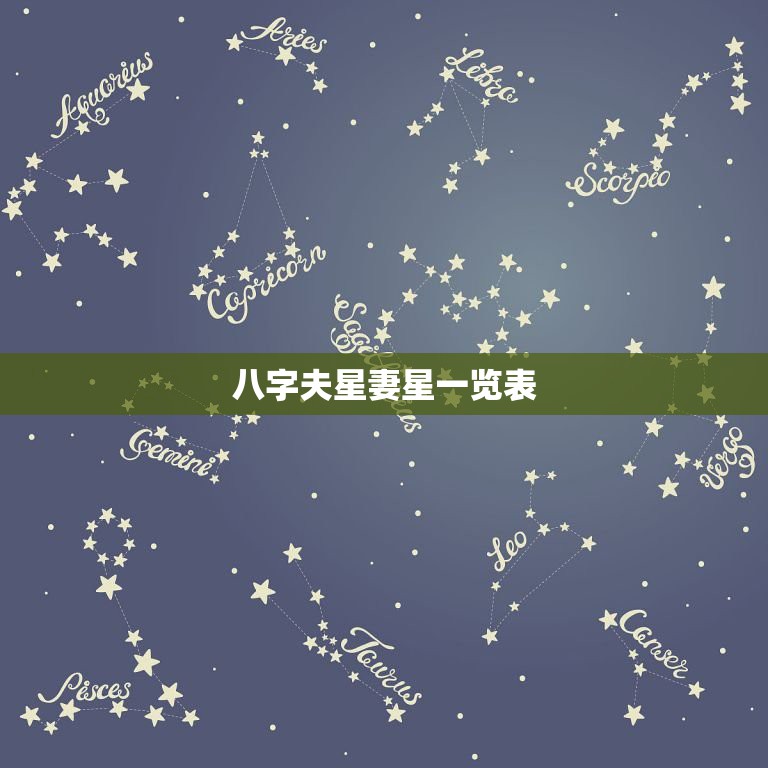 八字夫星妻星一览表，八字夫宫合妻星也合劫星，夫星合夫宫又合劫星，什么意