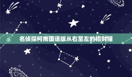 名侦探柯南国语版从右至左的招财描，名侦探柯南动画从左到右的招财猫在漫画