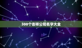 300个吉祥公司名字大全，300个吉祥公司名字大全三字