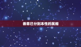 善意已分到本性的属相，善意己分至本性龙蛇相争今时出指的什么生肖