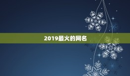 2019最火的网名，2019最新好听响亮网名