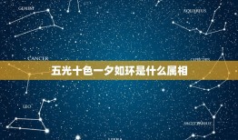 五光十色一夕如环是什么属相，五光十色，一夕如环 猜一生肖？说一下原因