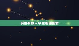 前世有缘人今生相遇相爱，&#8221;前世有缘今生再续&#8221;真的可以吗？