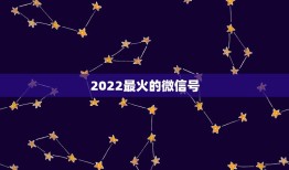 2022最火的微信号，2021最火的微信号