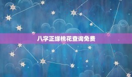 八字正缘桃花查询免费(解读你的桃花运势)