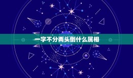 一字不分两头倒什么属相，一字不差怎解？适合那个生肖？