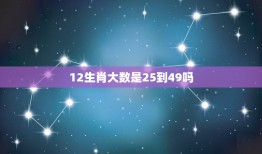 12生肖大数是25到49吗(了解中国福利彩票的玩法规则)