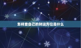 怎样查自己的财运方位是什么，怎样知道自己的财运在哪个方位