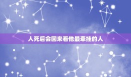 人死后会回来看他最牵挂的人，人死后会回来看生前最爱的妻儿吗？