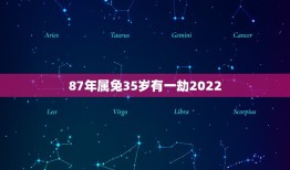 87年属兔35岁有一劫2022，2022年35岁属啥？