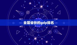 全国省份的gdp排名 全国人均GDP前10名排名