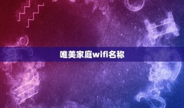 唯美家庭wifi名称，改什么WiFi名称听起来比较可爱