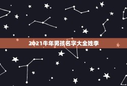 2021牛年男孩名字大全姓李，男孩名字2021年属牛