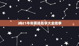 2021牛年男孩名字大全姓李，男孩名字2021年属牛