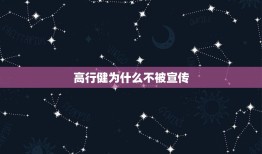 高行健为什么不被宣传，为什么高行健在国内存在感这么低？