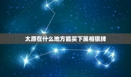 太原在什么地方能买下属相银牌，太原在哪儿能买到塔罗牌？