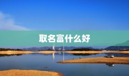 取名富什么好，起名王富&#8221;什么&#8221;好呢？