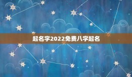 起名字2022免费八字起名，免费八字起名