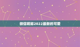 微信昵称2022最新的可爱，微信昵称最新最火2023