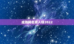 成熟网名男人味2022，成熟网名男人味20岁