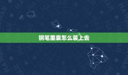 钢笔墨囊怎么装上去，钢笔怎么换墨囊？