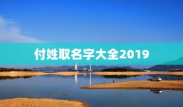 付姓取名字大全2019，付姓取名