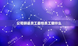 公司辞退员工最怕员工做什么，公司辞退员工最怕员工做什么？