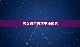 男女通用四字干净网名，二到四字网名干净霸气