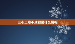 三心二意不成器是什么属相，三心二意指什么生肖？