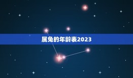 属兔的年龄表2023(兔年生肖人士的年龄计算方法)