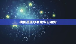 搜狐星座水瓶座今日运势(好运连连财运亨通)