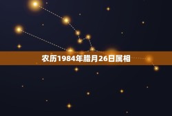 农历1984年腊月26日属相，农历1984年1月26日出生的 请问五行