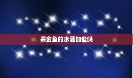 养金鱼的水要加盐吗，养鱼的水可以放盐吗？