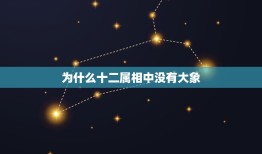 为什么十二属相中没有大象，十二生肖为什么没有大象