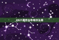 2021是什么牛年什么命，2021是什么年啊？