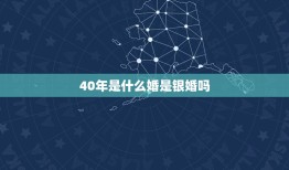 40年是什么婚是银婚吗，结婚40年是，是银婚吗？