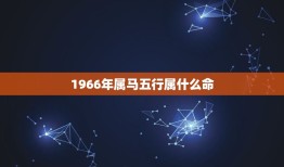 1966年属马五行属什么命，1966年属马五行克什么命