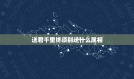 送君千里终须别送什么属相，送君千里终顺别，猜一生肖？