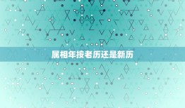 属相年按老历还是新历，属相应该按阴历还是阳历？