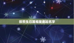 按照生日属相星座起名字，我的属相，阴历生日，年龄，星座都是啥？