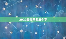 2022最潮网名三个字，2023最火三字网名