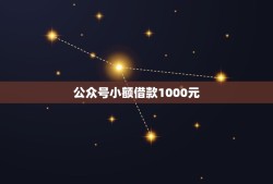 公众号小额借款1000元，微信公众号 常见的小额贷款平台有哪些