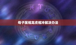 母子属相龙虎相冲解决办法，母子属相相克如何化解