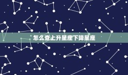 怎么查上升星座下降星座(轻松掌握自己的命盘)