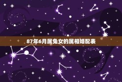 87年6月属兔女的属相婚配表，属兔和什么属相相克 属兔相冲的属相介绍