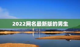 2022网名最新版的男生 昵称男生简短好听