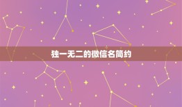 独一无二的微信名简约，2019独一无二的微信名2019好听个性的专属微