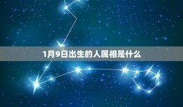 1月9日出生的人属相是什么，1998年1月9日十二生肖属啥