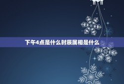 下午4点是什么时辰属相是什么，下午四点半出世的是什么属相